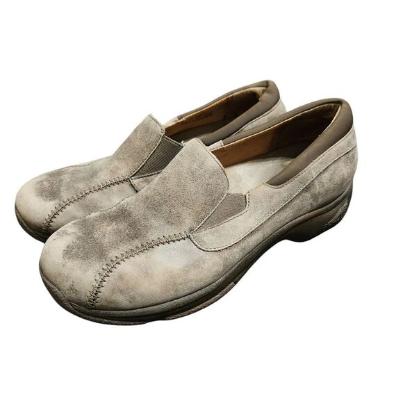 Dansko Kim Shoes Size 39 8.5 9 Brown Nubuck Slip On Distressed - Picture 3 of 10